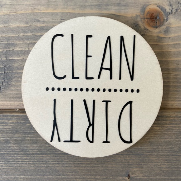 Farmhouse Rae Dunn Clean/Dirty Magnet for Kitchen - Picture 3 of 6